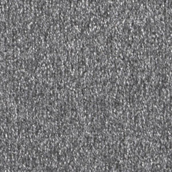 Draufsicht auf Vorwerk Celina 55A8 dunkelgrau Teppichboden mit Preisschild 79,95 €/m²